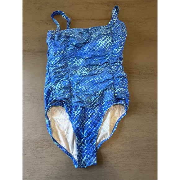 Island Escape Other - Island Escape Blue & Aqua Patterned One-Piece Swimsuit